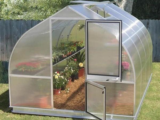 Plants growing inside a Riga 4s Greenhouse