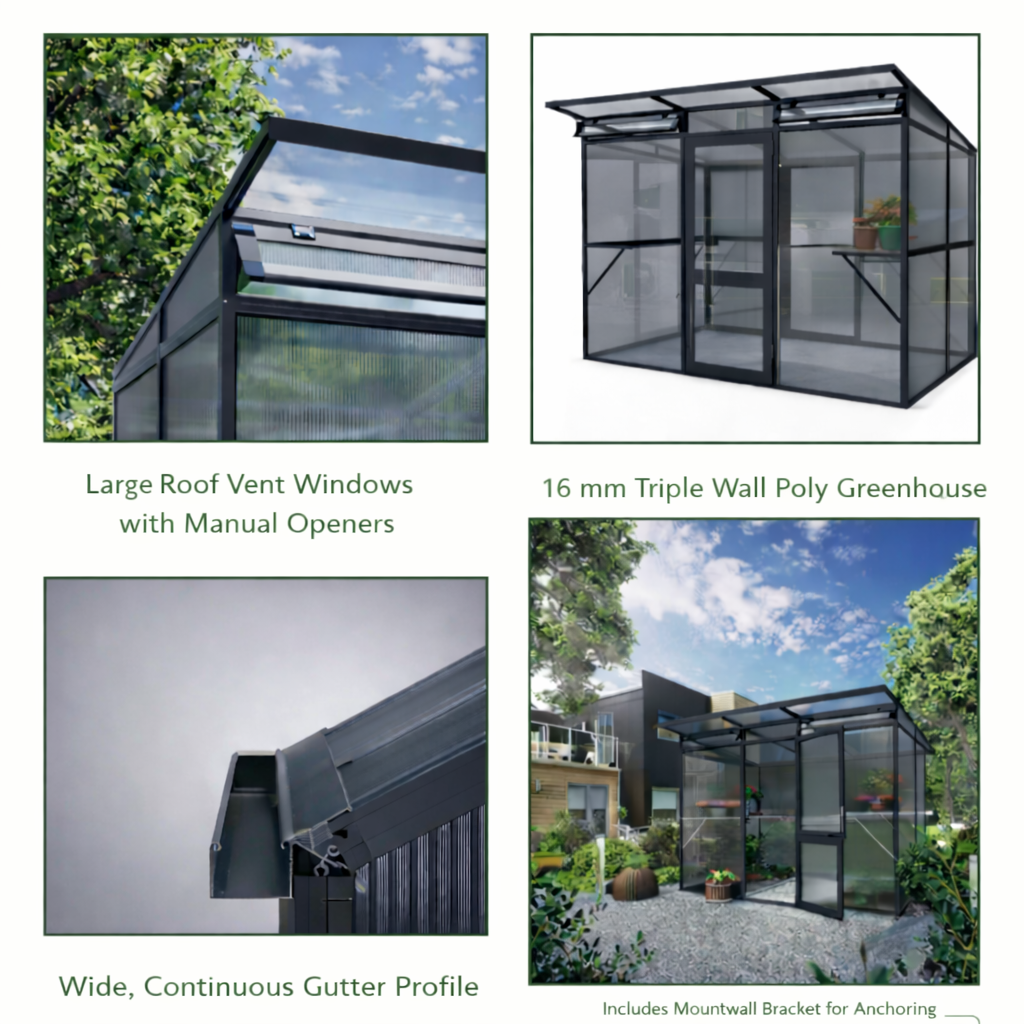 Exaco KGT Hoklartherm Santini II polycarbonate greenhouse with 16 mm Triple-Wall Poly Insulation – photo 11 of 12