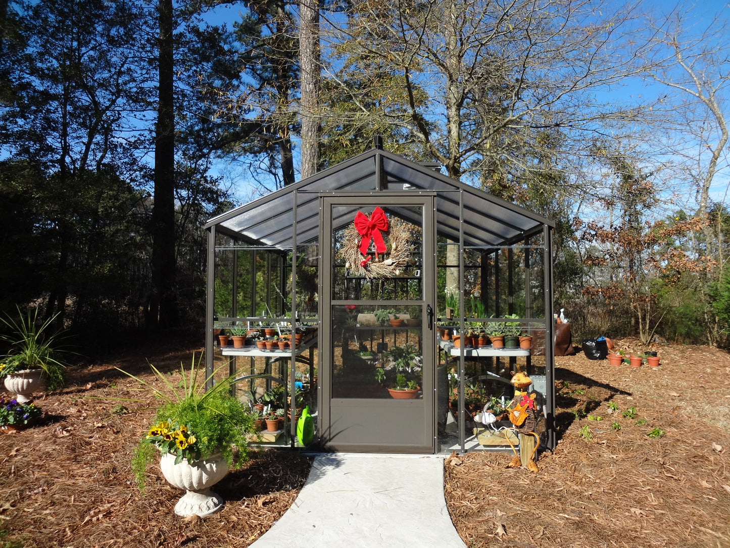 Cross Country Legacy 8X8 Glass Greenhouse with Polycarbonate Roof