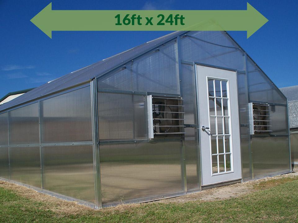 Smaller model shown – Riverstone educational greenhouse