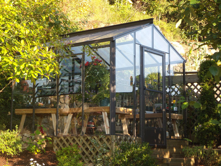 Cross Country Legacy 8X8 Glass Greenhouse with Polycarbonate Roof