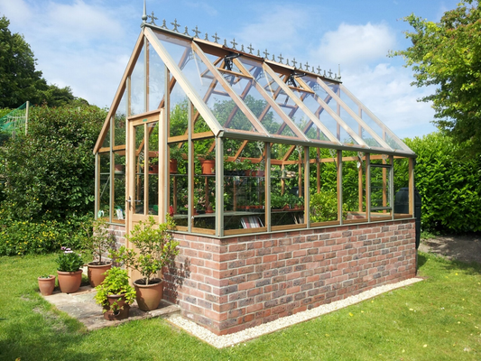 A stunning shot of an Alton cedar greenhouse 