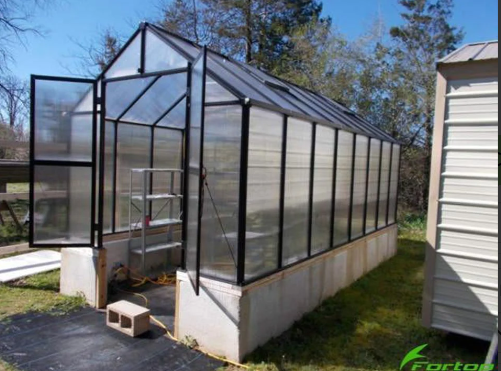 A MONT greenhouse on a stem wall