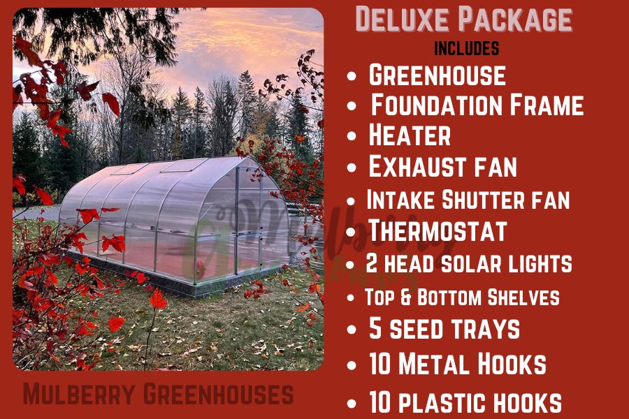 Deluxe Package for Riga 4, 5 and Riga XL 6 and XL 9 – Mulberry Greenhouses