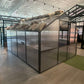 Nelke 4 Pro snow-load test with 2,000 lbs of sandbags on the roof at the Exaco showroom