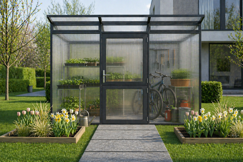 Exaco KGT Hoklartherm Santini II polycarbonate greenhouse with 16 mm Triple-Wall Poly Insulation – photo 2 of 12