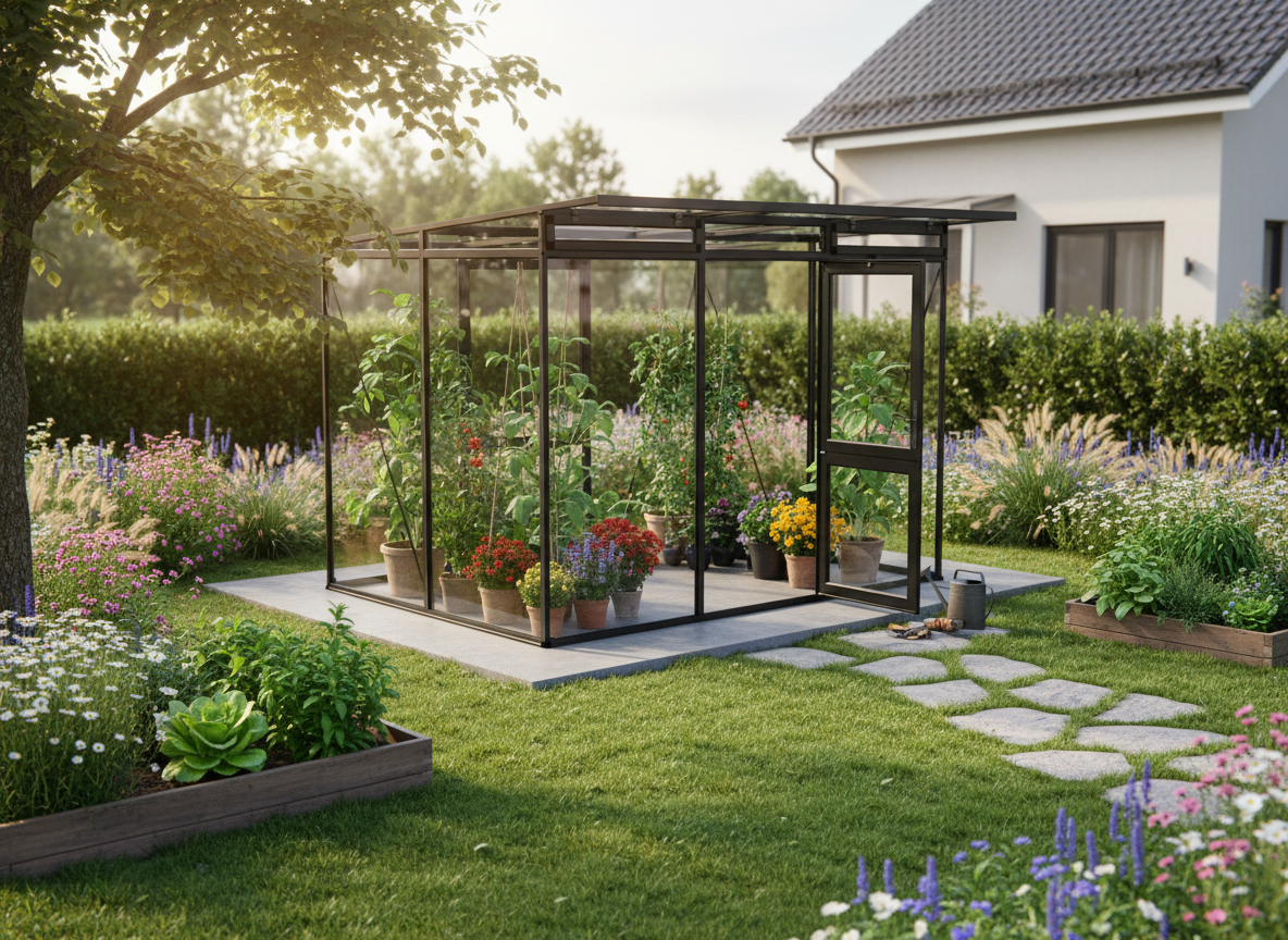 Exaco KGT Holartherm Linea II Greenhouse, Storage and Outdoor Living Space