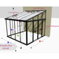 Janssens Arcadia Plus 10x10 lean-to greenhouse dimension drawing
