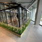 Smaller model shown – Exaco Janssens Modern M34 greenhouse, rear view