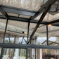 Janssens Modern greenhouse roof structure and vent details