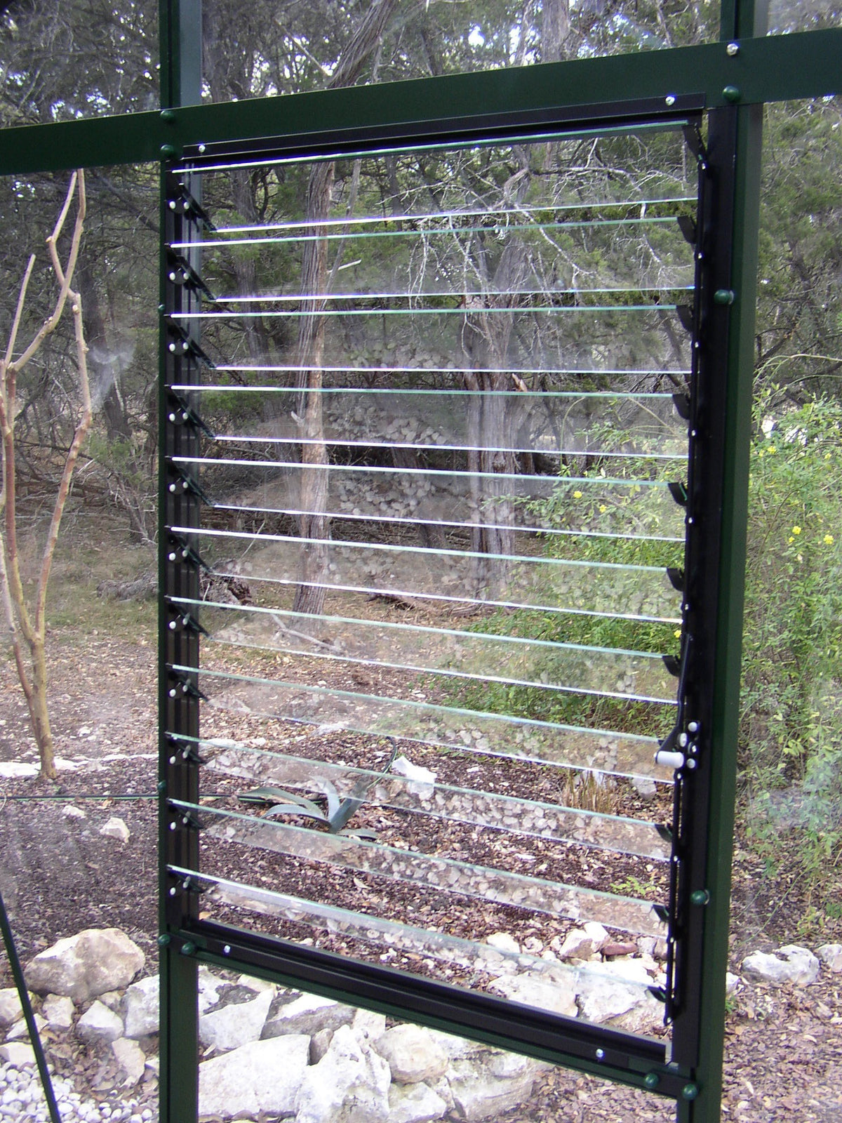 Louvered window for Janssens Royal Victorian greenhouse