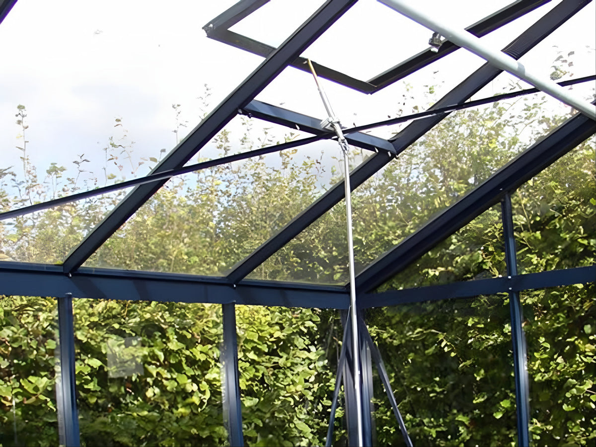 Royal Victorian greenhouse roof window with a spindle opener