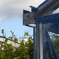Close-up of the heavy rubber glazing seals on a Royal Victorian greenhouse
