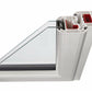 Cross-section of the Nordic 28 mm double-glazed Low-E glass unit in its frame
