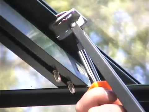 Victorian greenhouse automatic roof opener