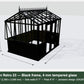 Janssens Victorian Retro 23 greenhouse, black frame with decorative lower panels (design JGK287)