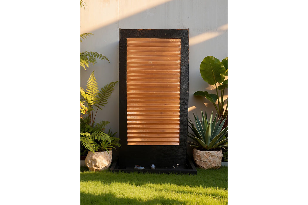 Exaco Handcrafted Zig Zag Copper Water Fountain – main product photo