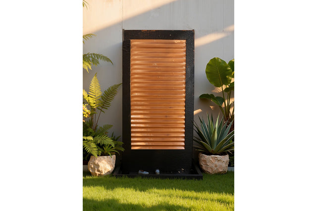 Exaco Handcrafted Zig Zag Copper Water Fountain – main product photo