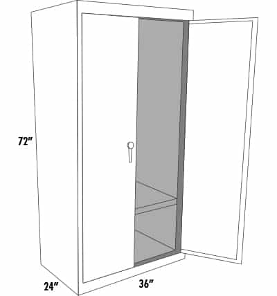 Deluxe Soil Grow Cabinet – dimensions diagram