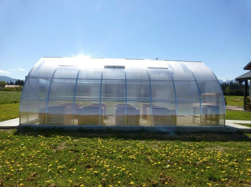Larger model shown – Hoklartherm Riga polycarbonate greenhouse