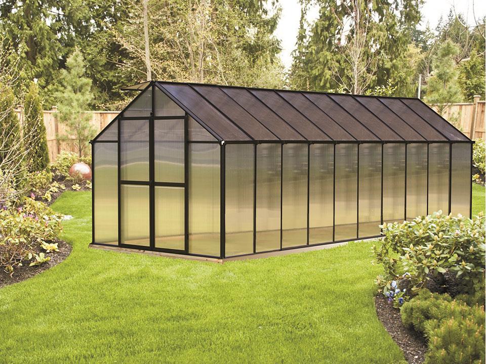 Riverstone MONT polycarbonate greenhouse 8x20 – base and foundation detail