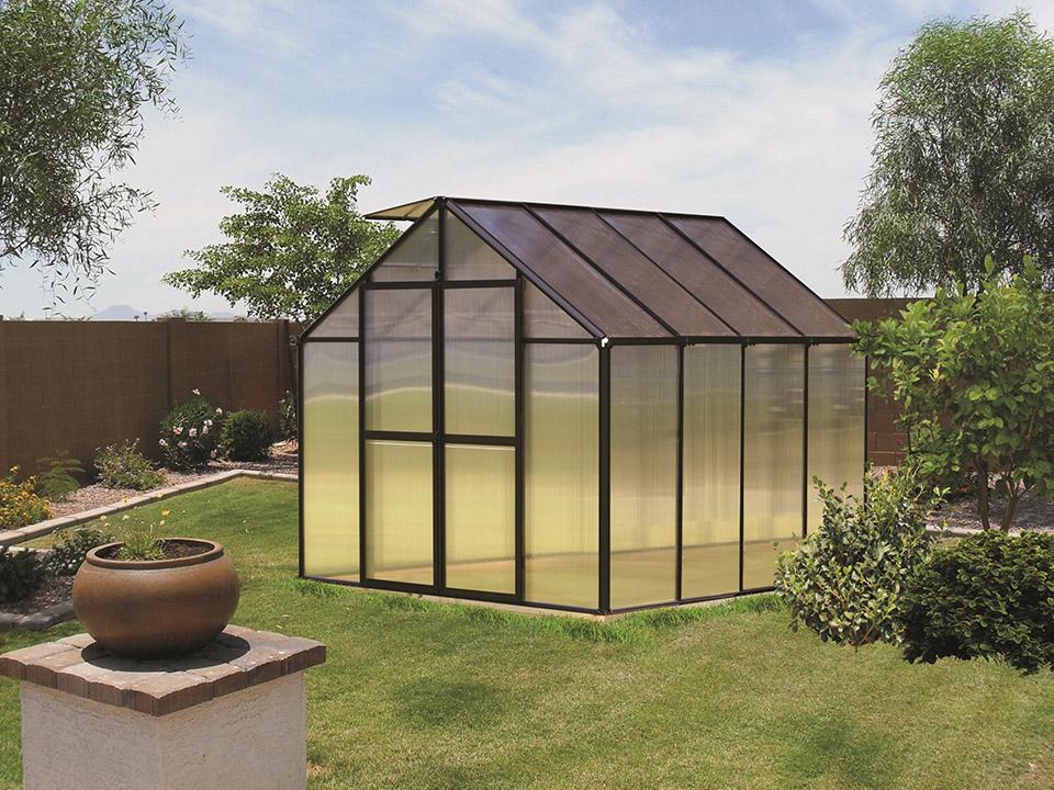 Riverstone MONT polycarbonate greenhouse 8x8 – base and foundation detail, photo 3 of 26
