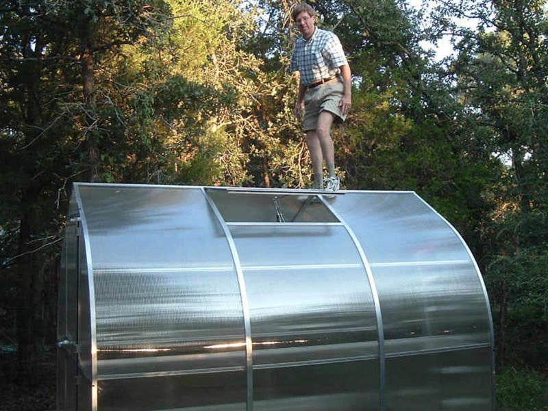 Hoklartherm Riga 4 polycarbonate greenhouse 10x14 – roof vent detail, photo 10 of 21