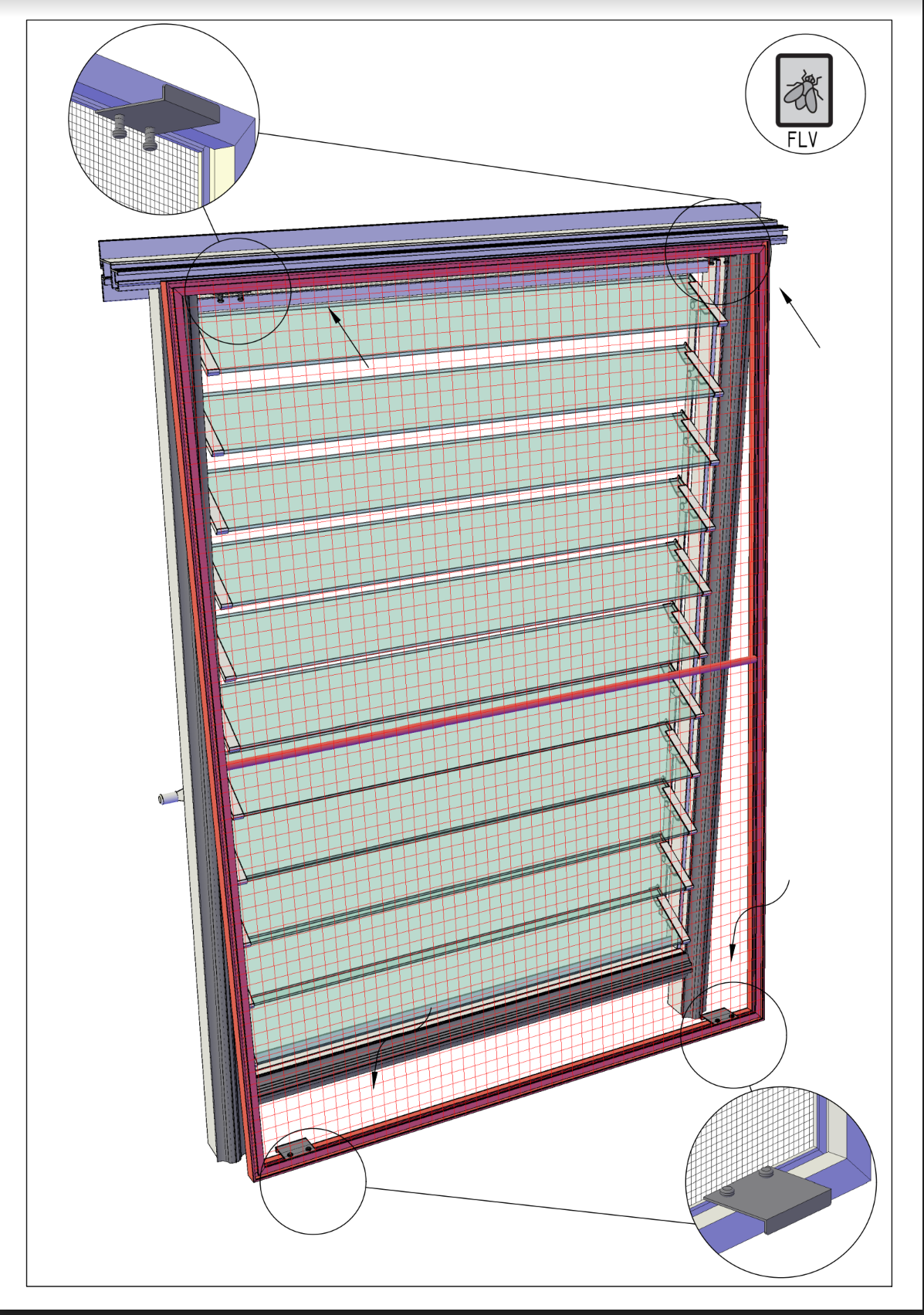 Fly Screens for Exaco Janssens Royal Victorian Greenhouse