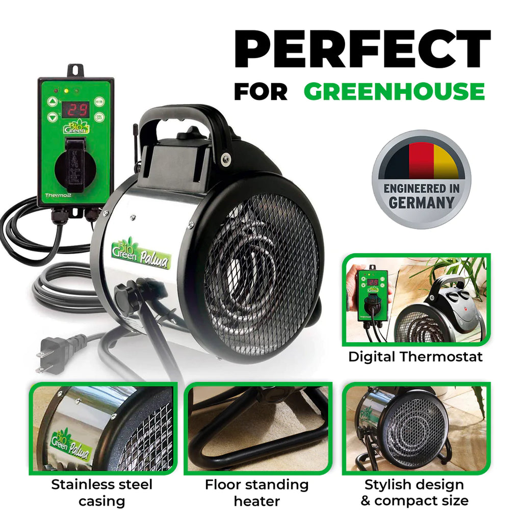 Bio Green Pal 2.0/us Indoor Outdoor Portable Palma Basic Greenhouse  Electric Space Heater Fan For Up To 120 Square Feet, 5118 Btu, 1500 Watt :  Target