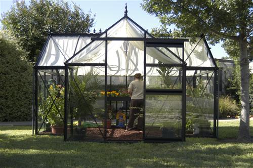 Front view of the Janssens T-shaped Junior Victorian Orangerie
