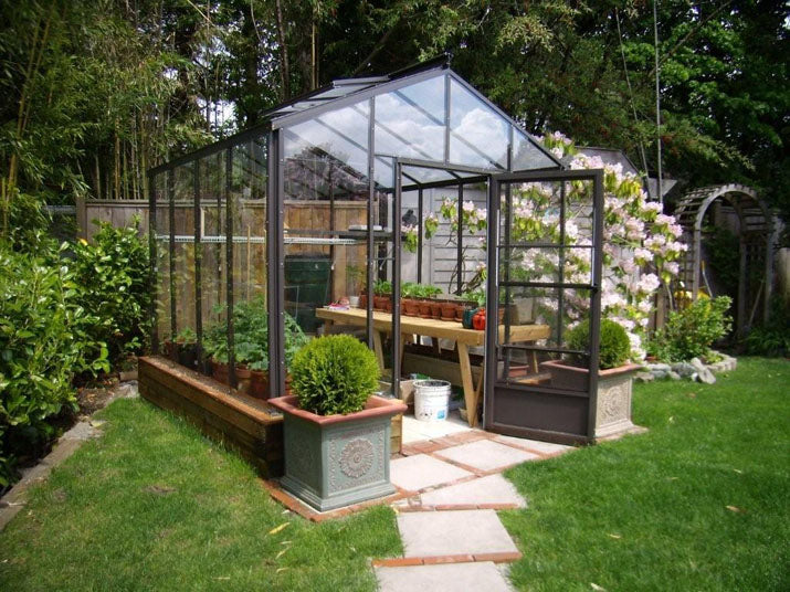 Cross Country Legacy 8X8 Glass Greenhouse with Polycarbonate Roof