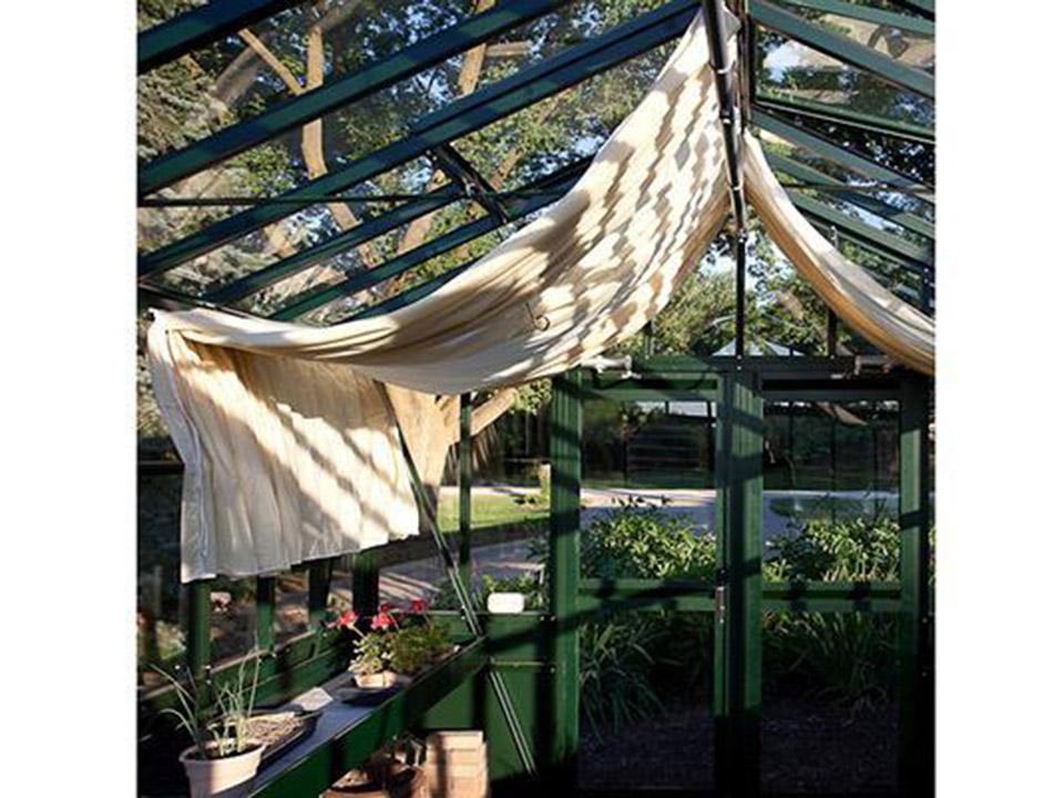 Close-up of the Retro Royal Victorian interior shade curtains