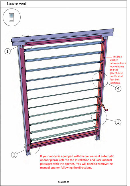 Louvered Window for Janssens Royal Victorian greenhouse – photo 2 of 2